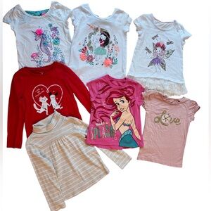 Girls 7pc Bundle 4T Disney Ariel Unicorn Fairy Carter’s Gymboree EUC